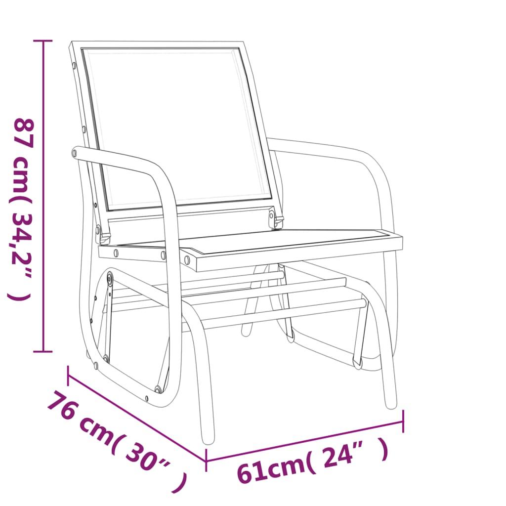 Garden Glider Chairs 2 pcs Brown 24