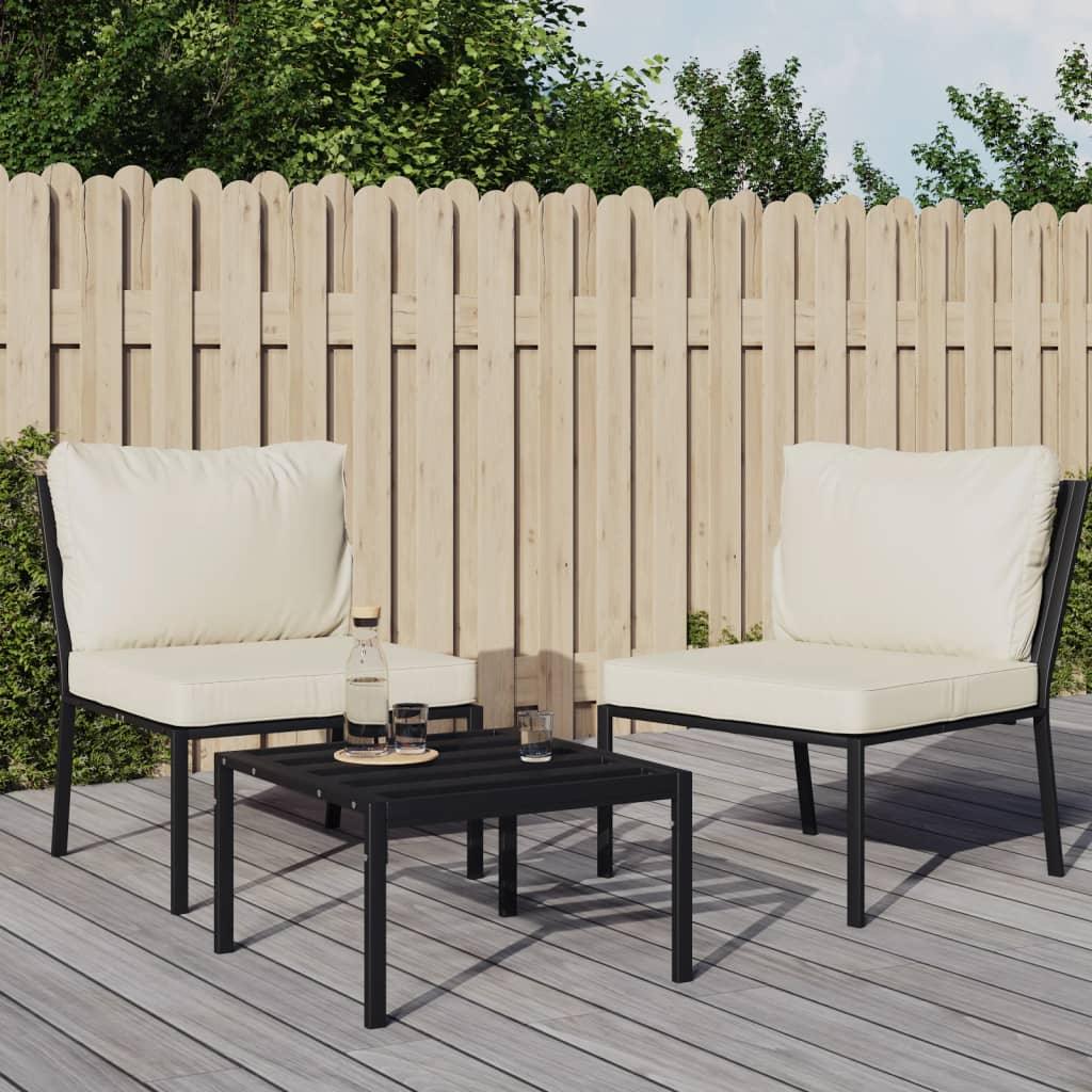 Patio Chairs with Sand Cushions 2 pcs 23.6