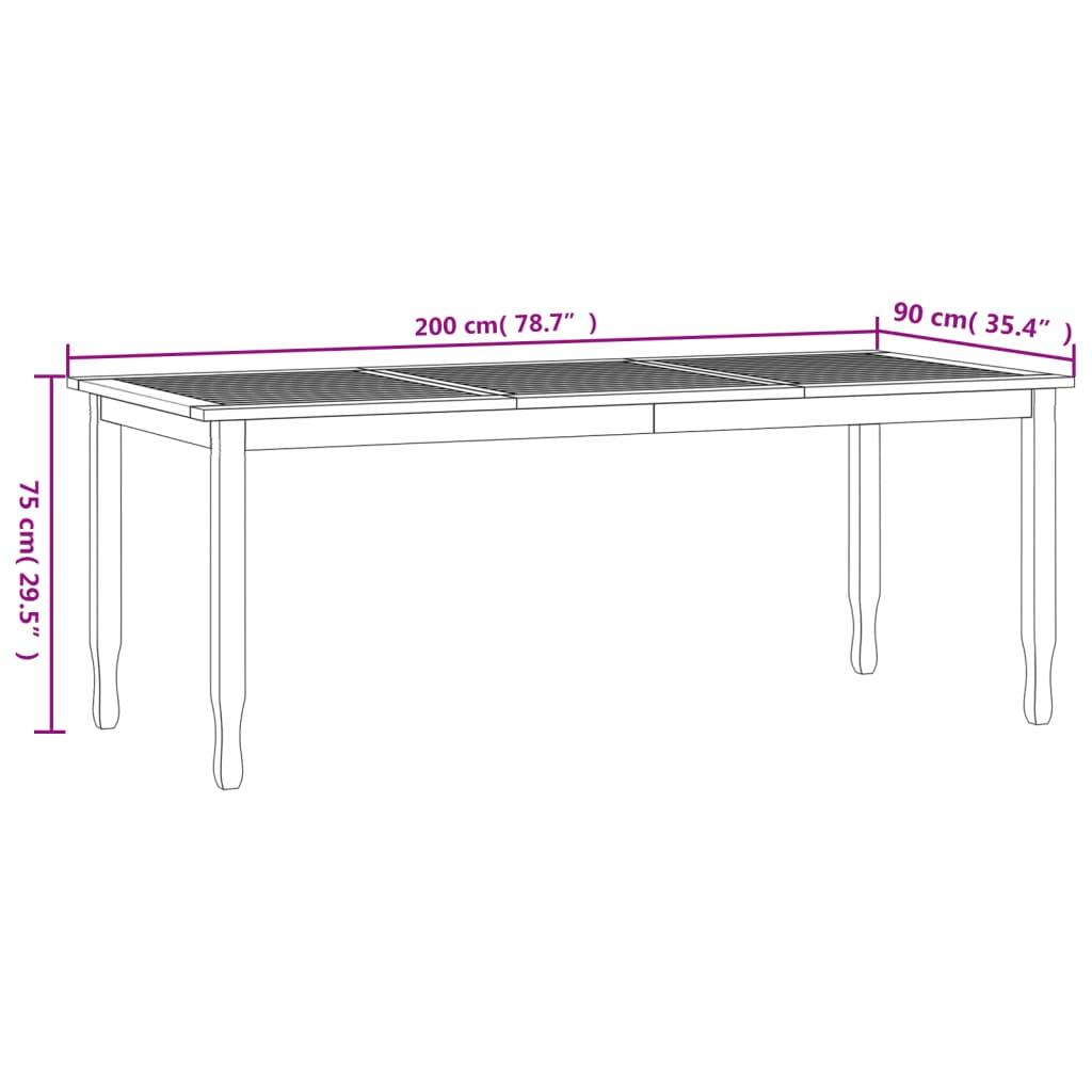 Patio Dining Table 78.7