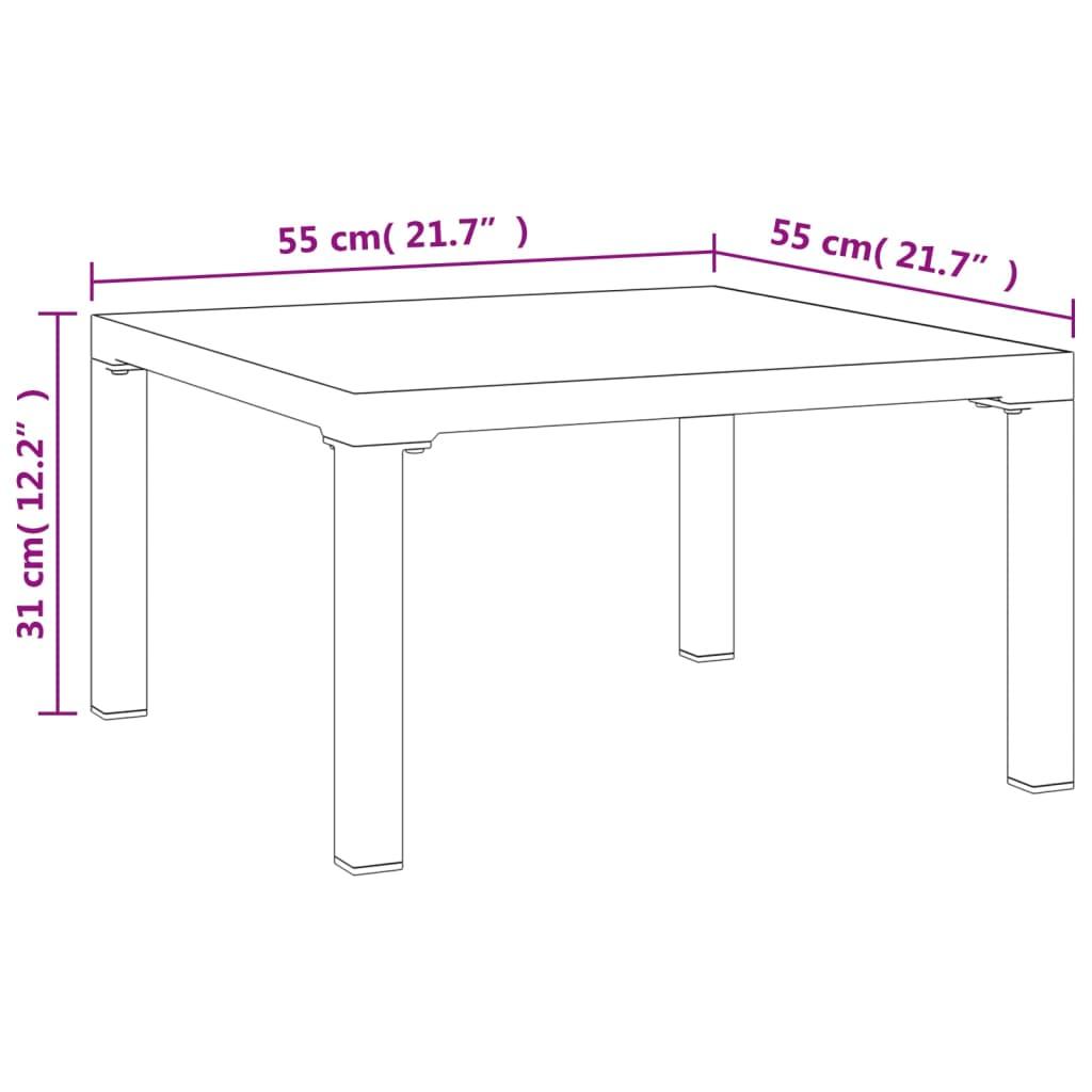 Patio Coffee Table Gray 21.7