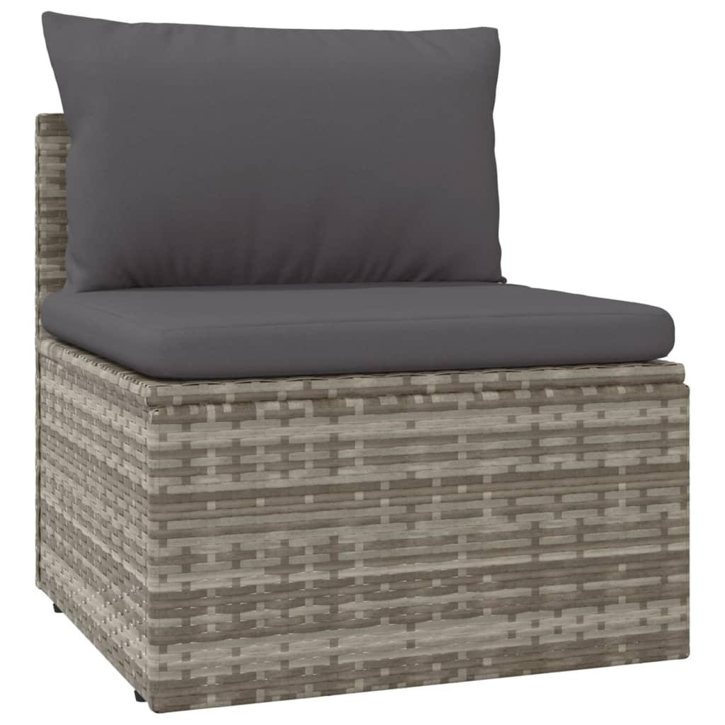 Patio Middle Sofas 4 pcs Gray 22.4