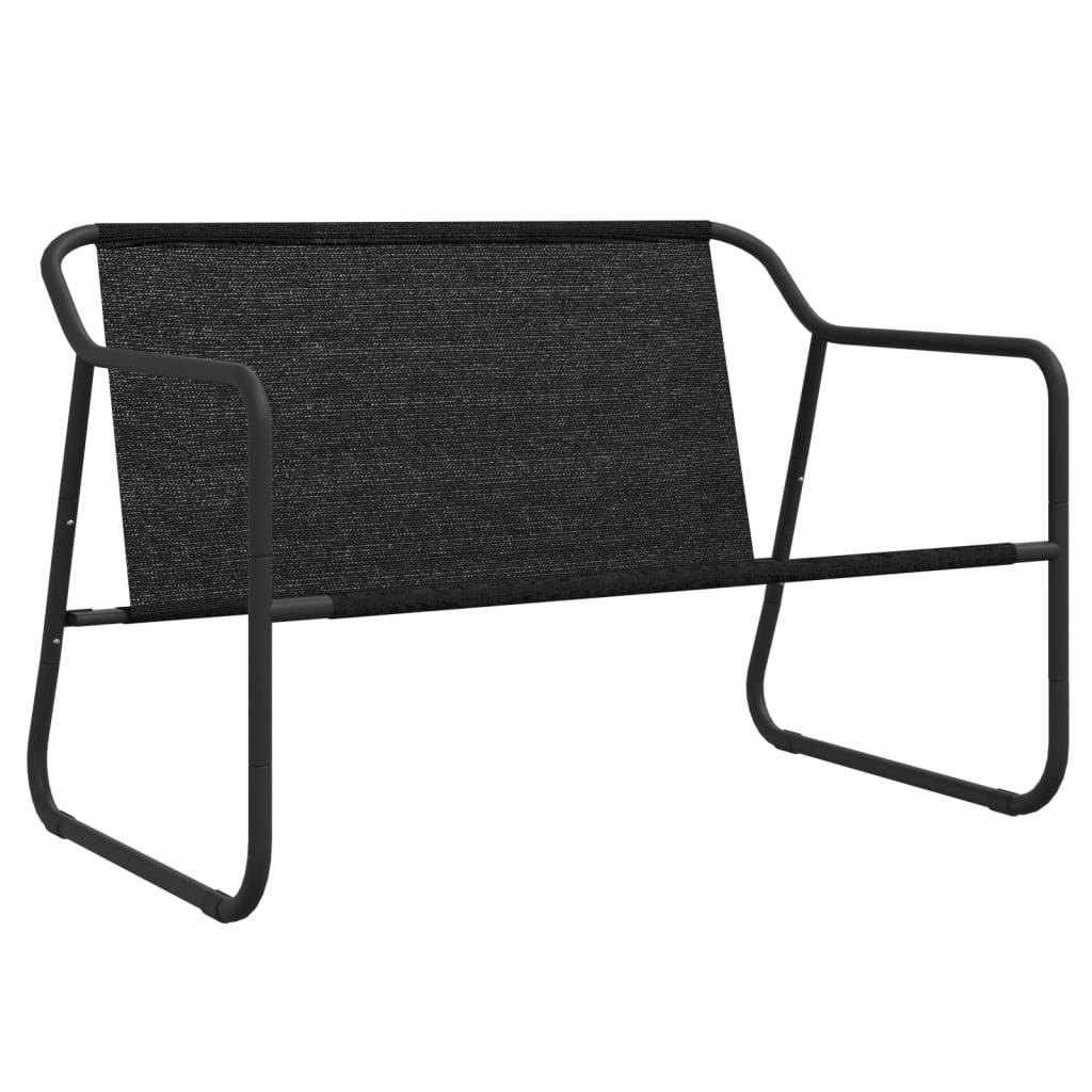 2-Seater Patio Bench with Cushion Anthracite Steel