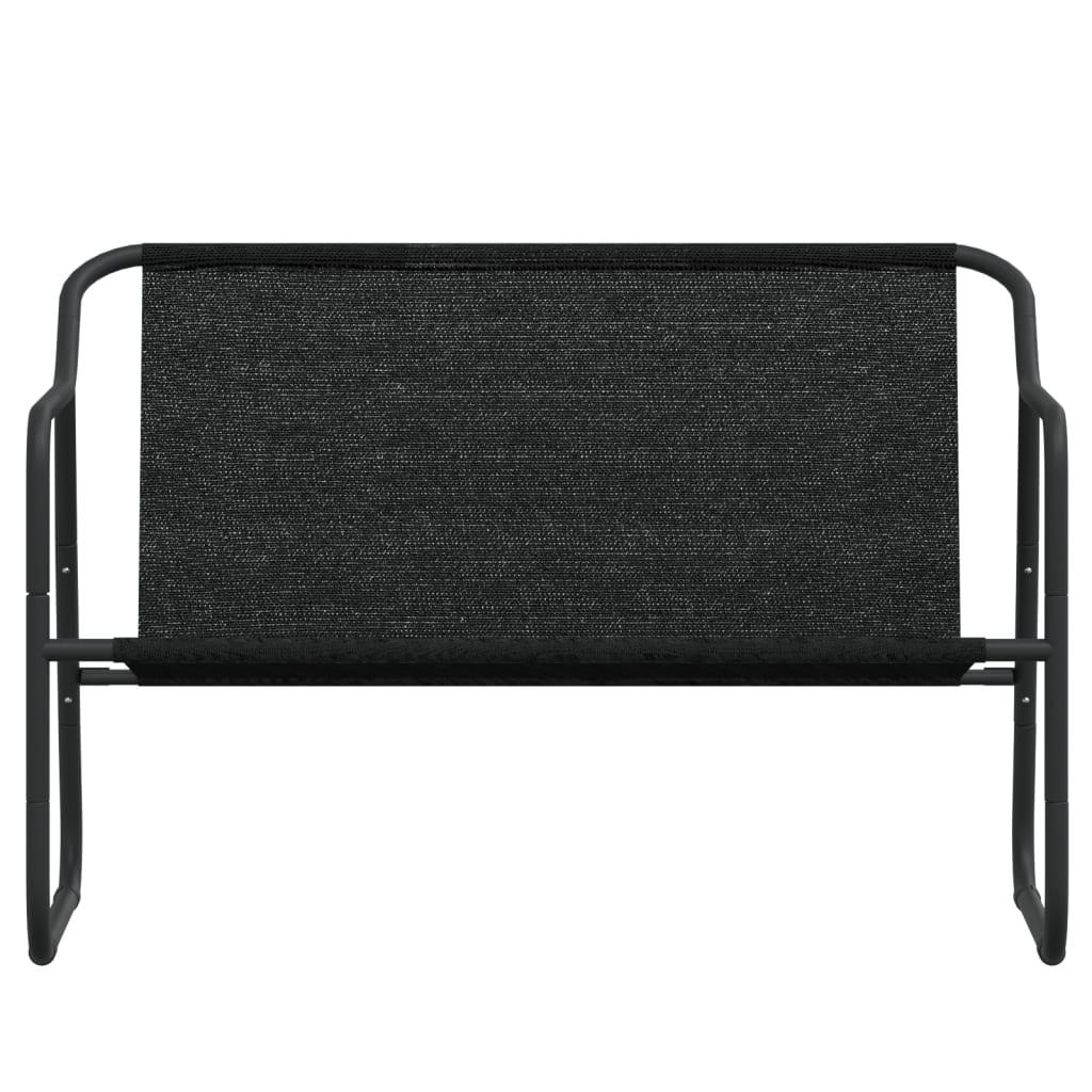 2-Seater Patio Bench with Cushion Anthracite Steel