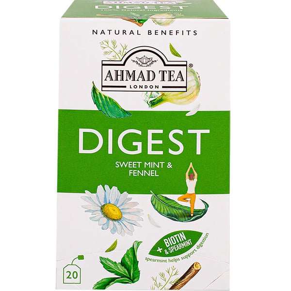 Ahmad Digest - Sweet Mint & Fennel + Biotin & Spearmint | 20 Foil Tea Bags