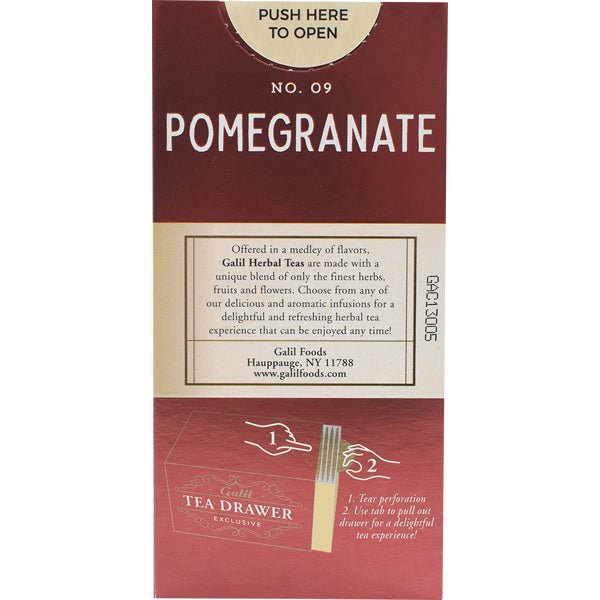 Galil Pomegranate Herbal Tea | 20 Tea Bags - 1.41 oz.