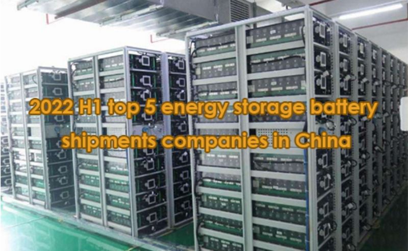 2022 H1 top 5 energy storage battery shipments companies