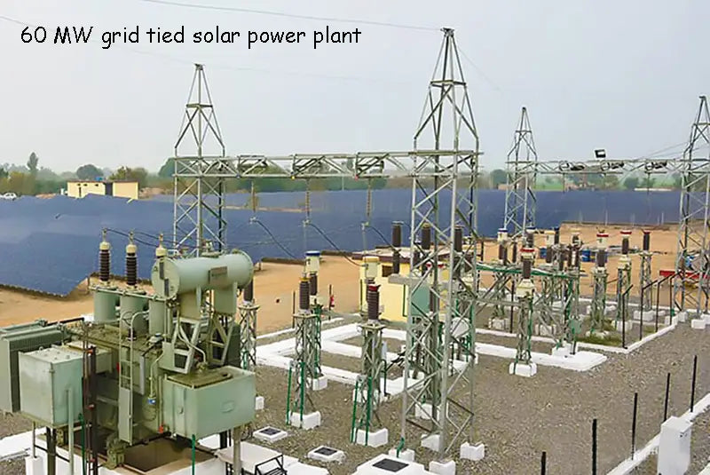 60 mw grid tied solar power plant