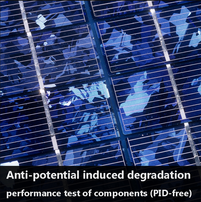 Anti-potential induced degradation performance test of components (PID-free)