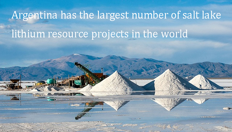 Argentina has the largest number of salt lake lithium resource projects in the world