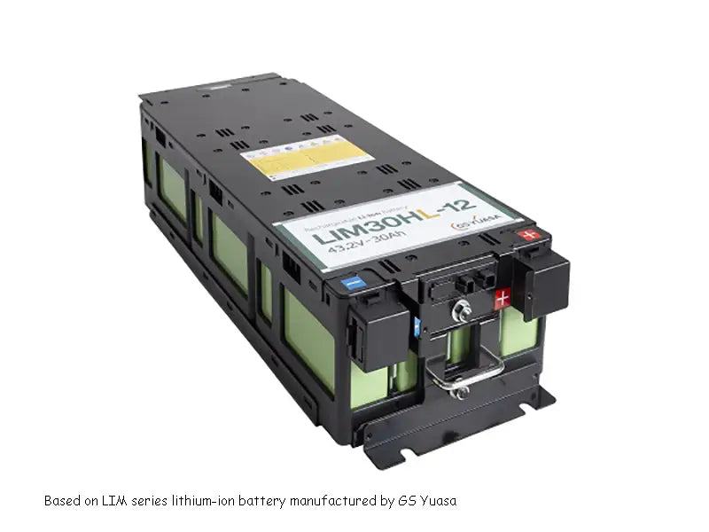 Based on LIM series lithium-ion battery manufactured by GS Yuasa