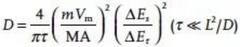 Calculation equation of diffusion coefficient of charging process