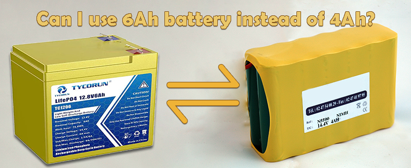 Can I use 6Ah battery instead of 4Ah