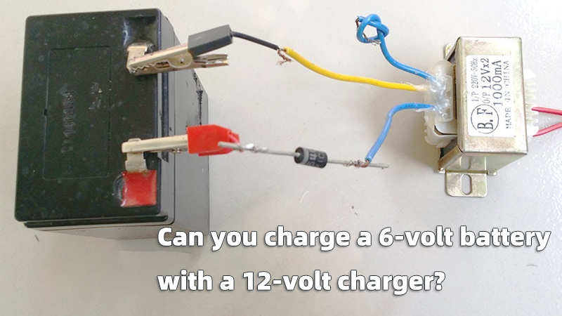 Can you charge a 6-volt battery with a 12-volt charger