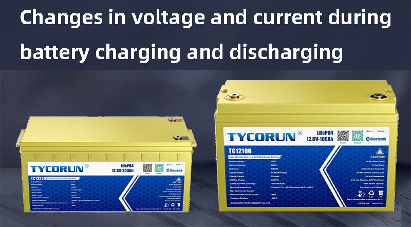 Changes in voltage vs current during battery charging and discharging