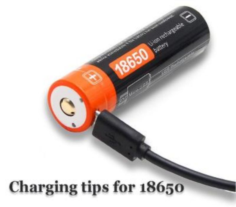 Charging tips for 18650