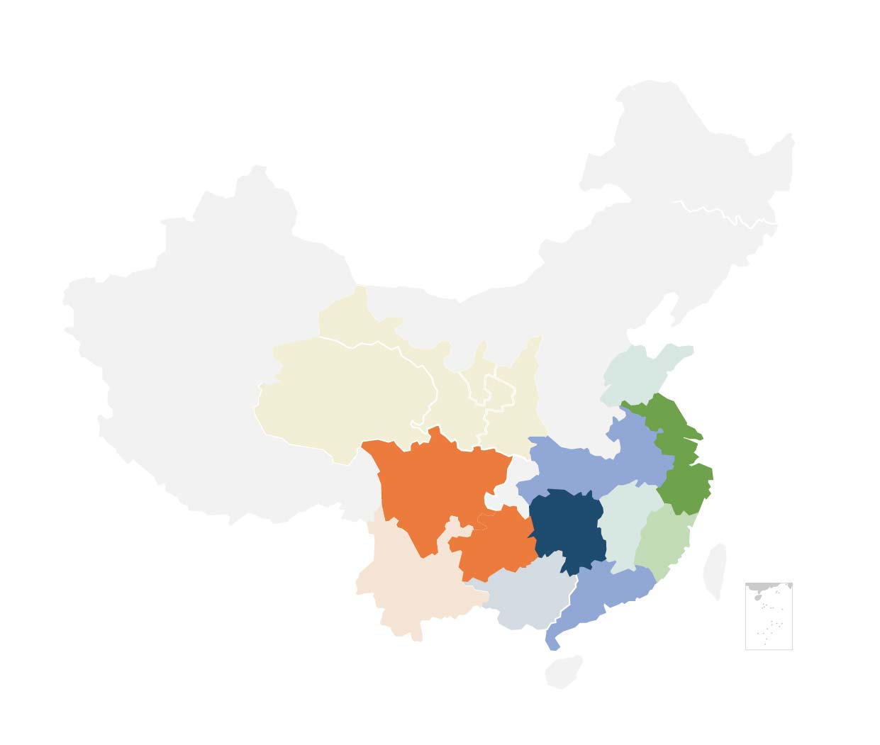 China's ternary cathode material production capacity distribution map