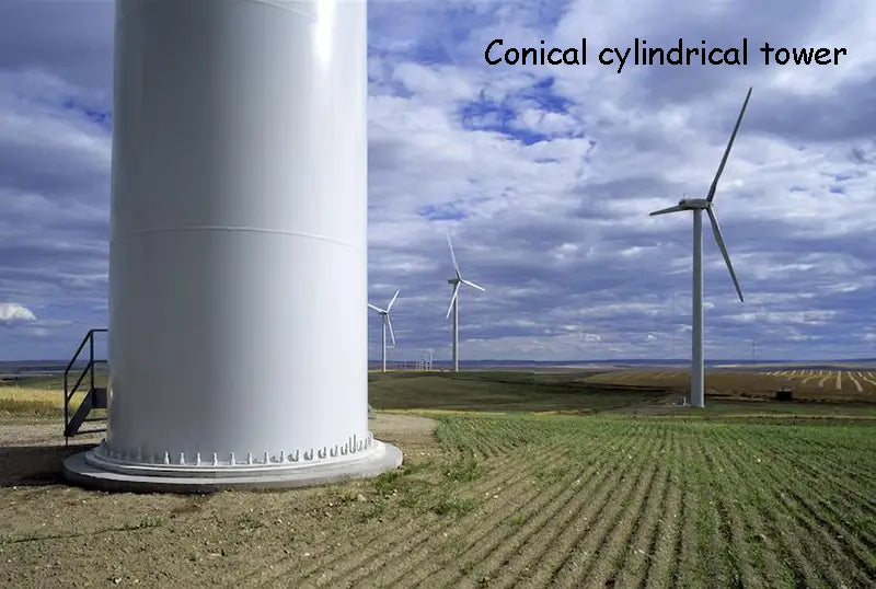 Conical cylindrical tower