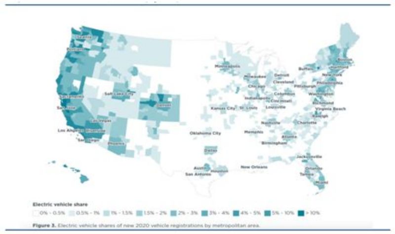 Current ev penetration rates by state