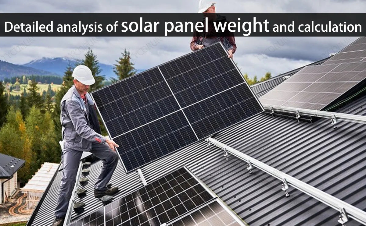 Detailed analysis of solar panel weight and calculation