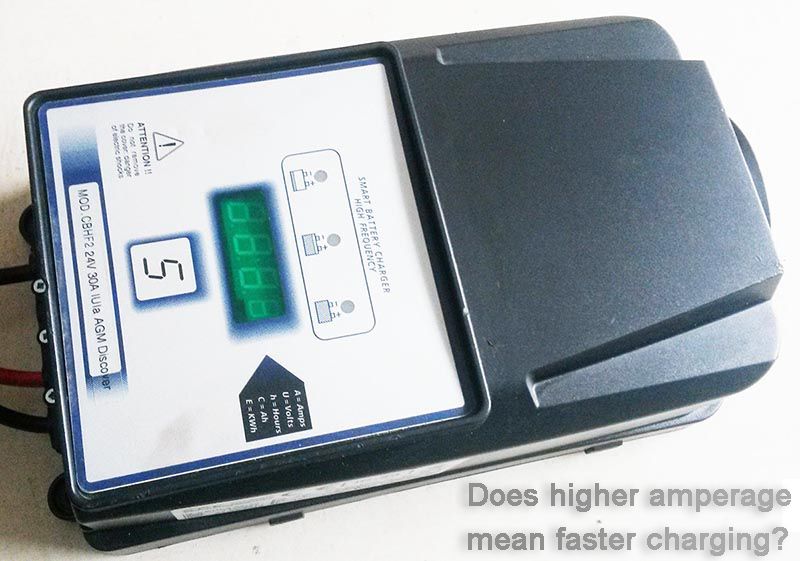 Does higher amperage mean faster charging