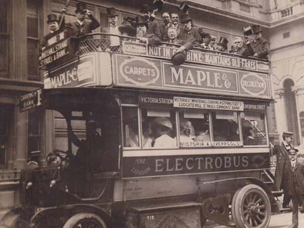 Electric buses on the streets of London