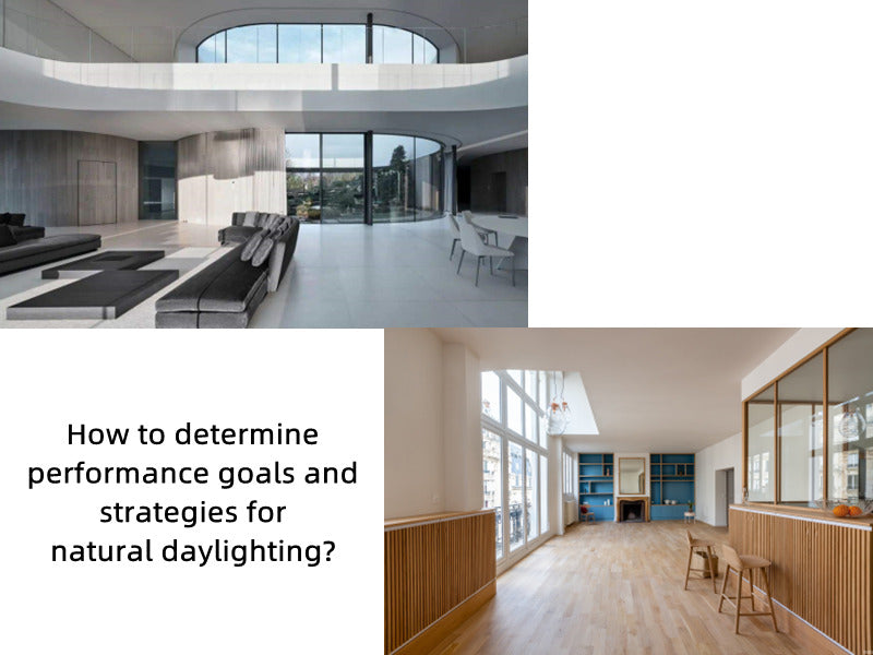 How to determine performance goals and strategies for natural daylighting?
