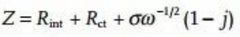 Impedance equation when double layer capacitance is considered as off state