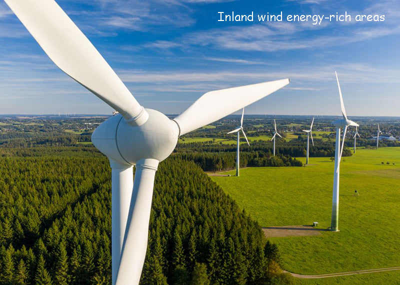 Inland wind energy-rich areas