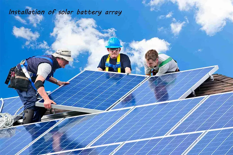 Installation of solar cell array
