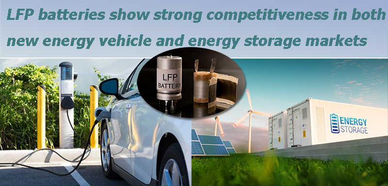 LFP batteries show strong competitiveness in both new energy vehicle and energy storage markets