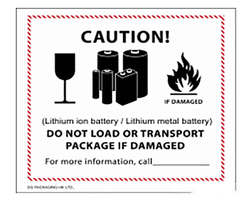 Lithium-ion battery operation label