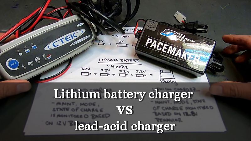 Lithium battery charger vs. lead-acid charger