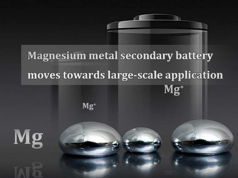 Magnesium metal secondary battery moves towards large-scale applications