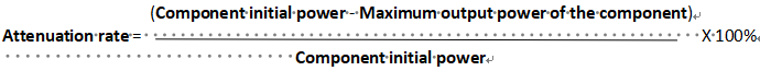 Module attenuation rate calculation formula