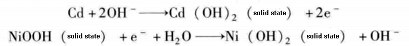 chemical equation of Ni-Cd battery 