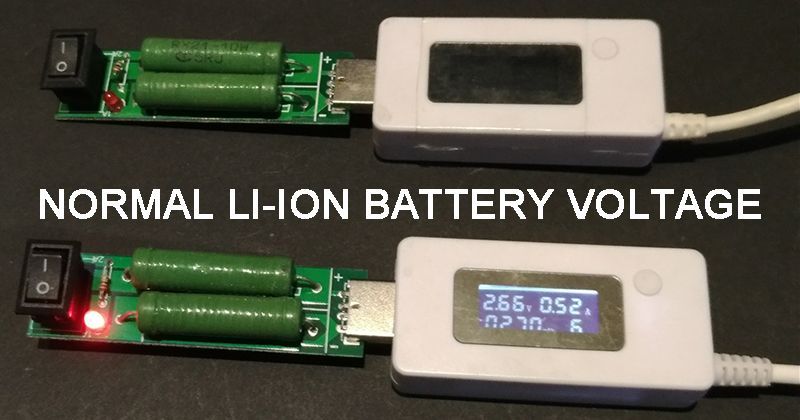 Normal li-ion battery voltage