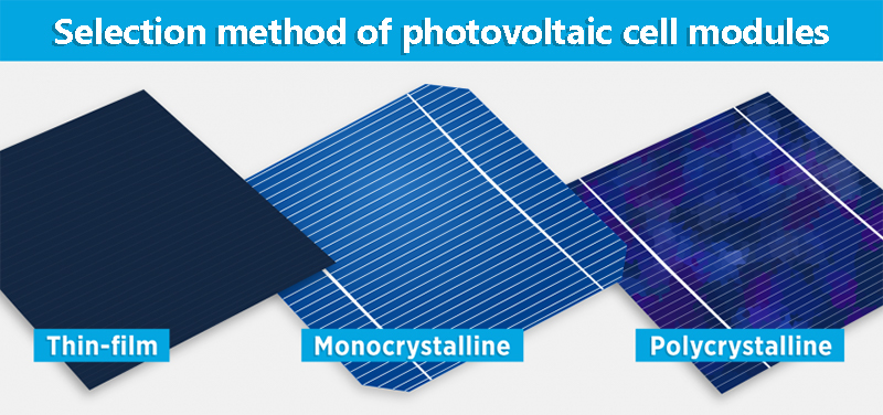 Selection method of photovoltaic cell modules