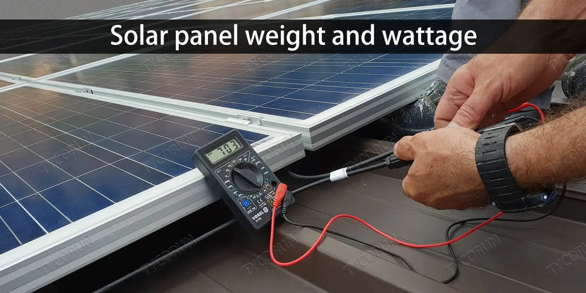 Solar panel weight and wattage