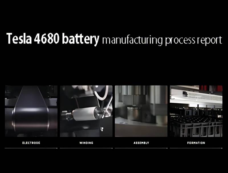 Tesla 4680 battery manufacturing process reports