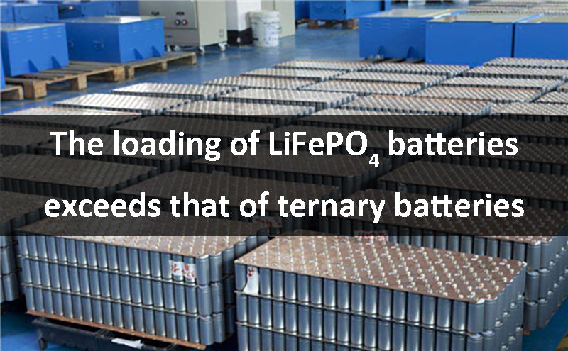 The loading of LiFePO4 batteries exceeds that of ternary batteries