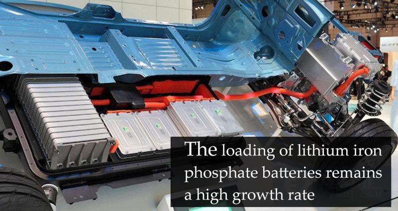 The loading of lithium iron phosphate batteries remains a high growth rate