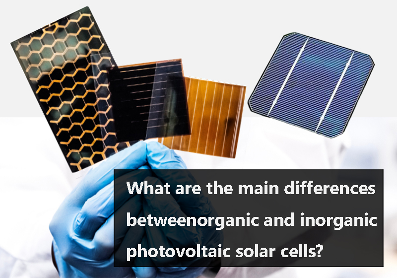 What are the main differences between organic and inorganic photovoltaic solar cells