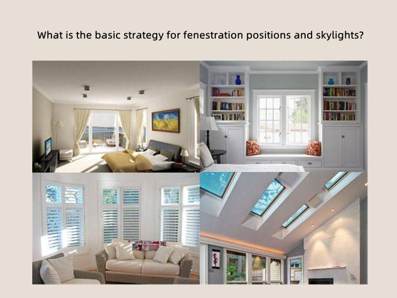 What is the basic strategy for fenestration positions and skylights?