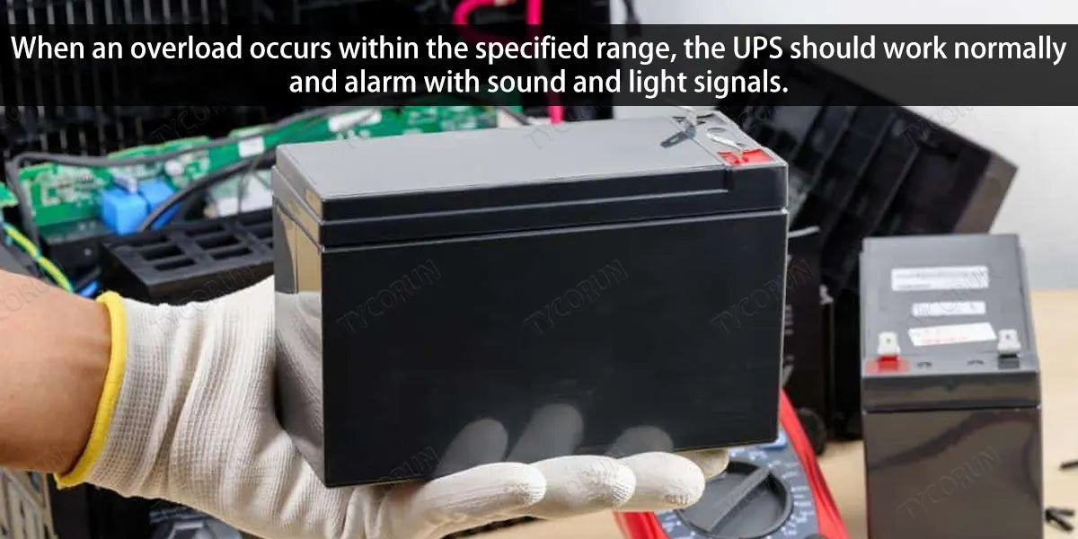 When-an-overload-occurs-within-the-specified-range-the-UPS-should-work-normally-and-alarm-with-sound-and-light-signals