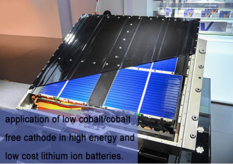 application of low cobaltcobalt free cathode in high energy and low cost lithium ion batteries