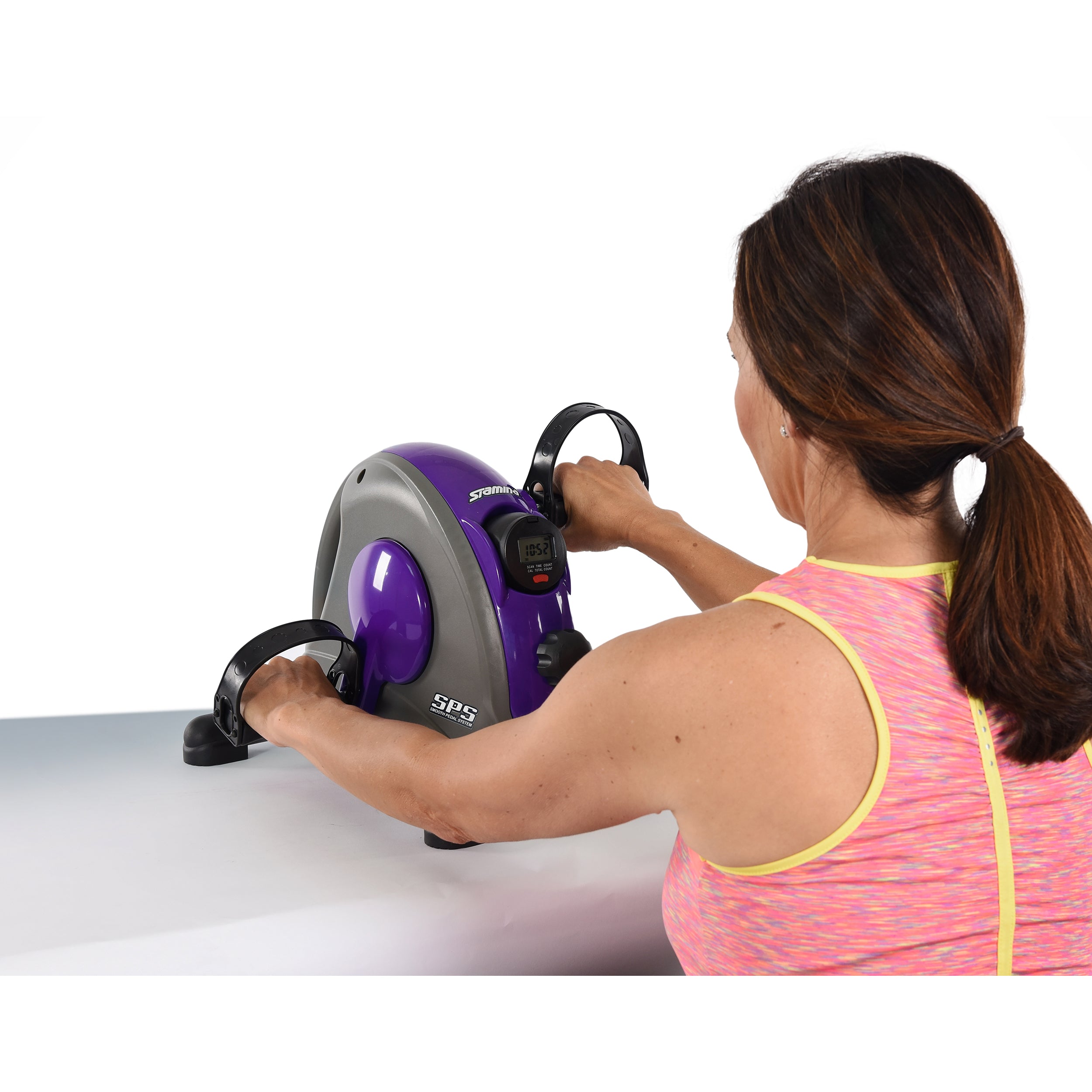 Stamina Mini Exercise Bike with Smooth Pedal System / Purple