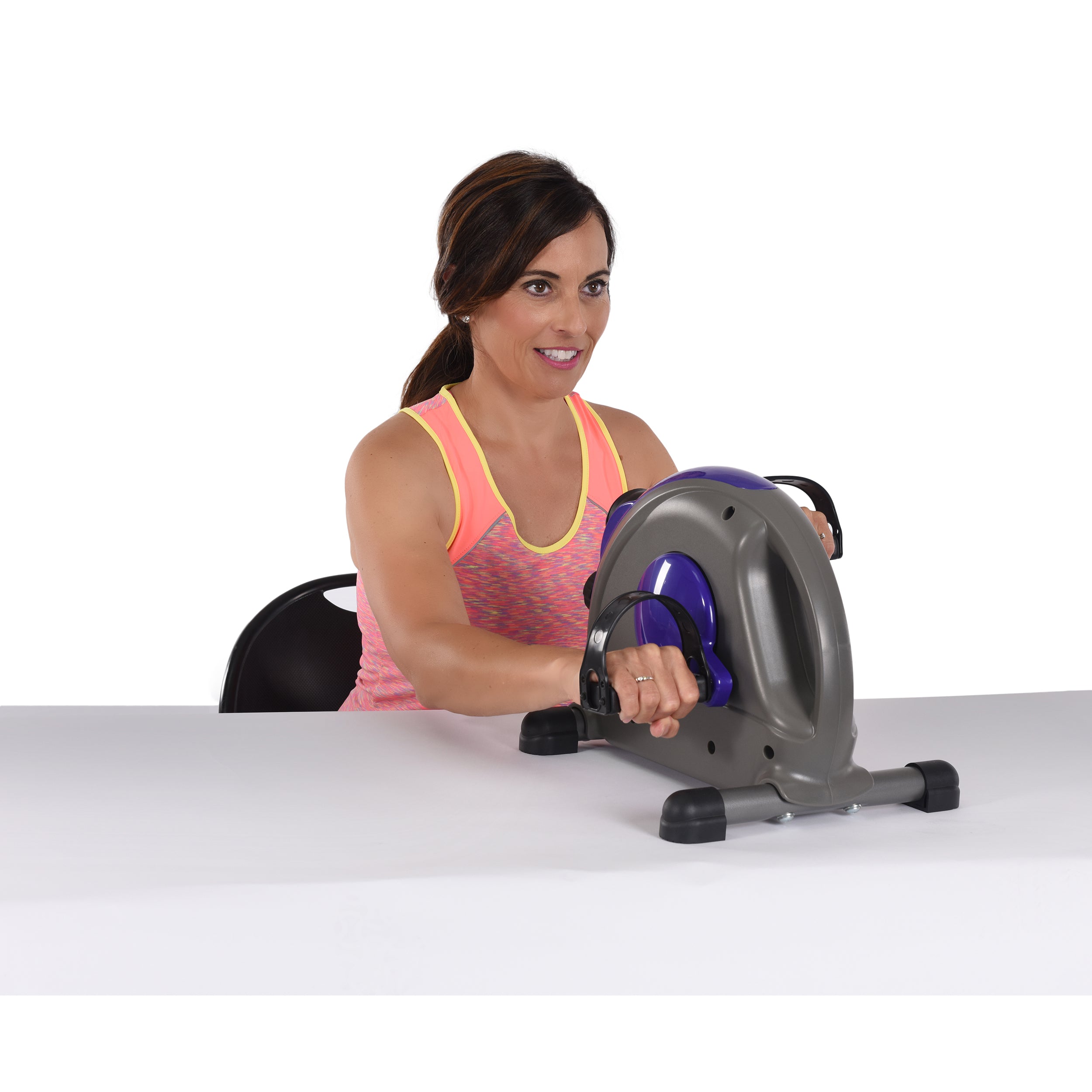 Stamina Mini Exercise Bike with Smooth Pedal System / Purple