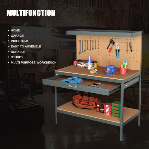 Steel Garage Work Bench Tool Box Storage With Drawers