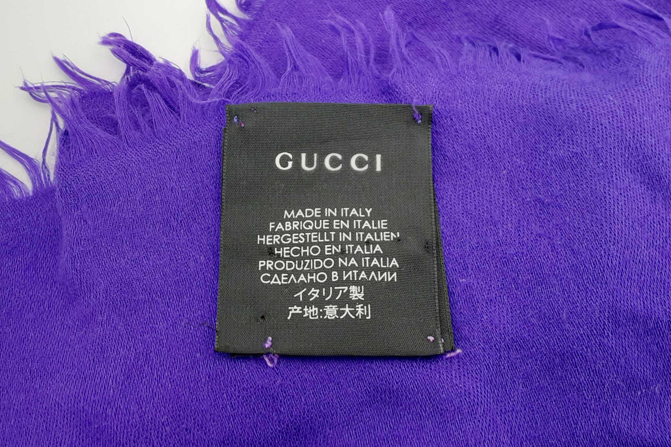 Gucci Purple GG Scarf (LRZ) 144030000195 KS/DU