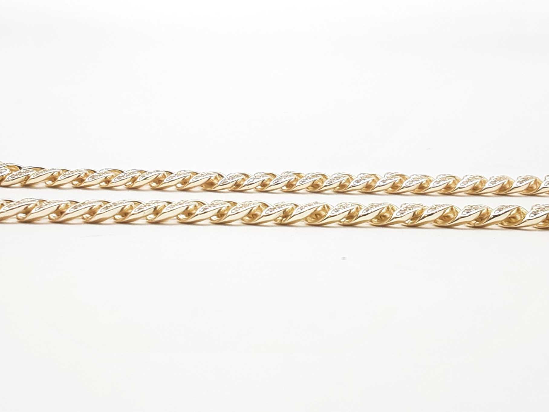 Gold Plated Cz Silver Cuban Link Chain 72 Grams 22 Inch Lhlcxde 144020014481